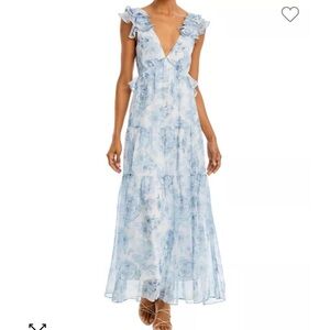 Aqua - Ruffle Trim Maxi Dress - S